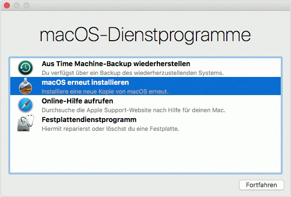 MacOS Dienstprogramme